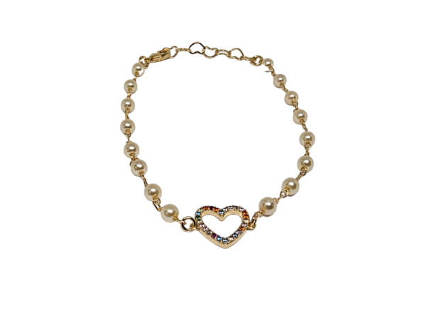 PULSEIRA CORAÇÃO EM RIVIERA COLORIDAS