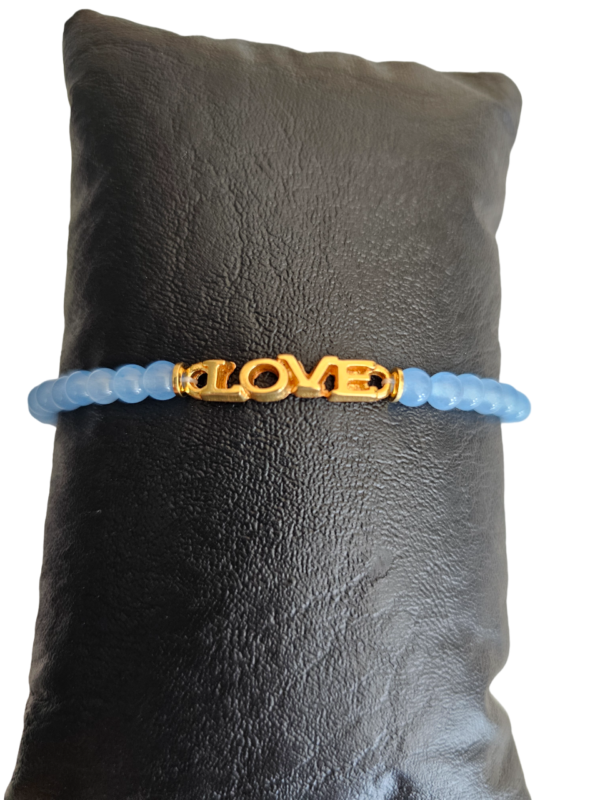 PULSEIRA BOLINHAS AZUIS LOVE