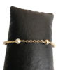 PULSEIRA DE BOLINHAS DOURADAS E PÉROLAS
