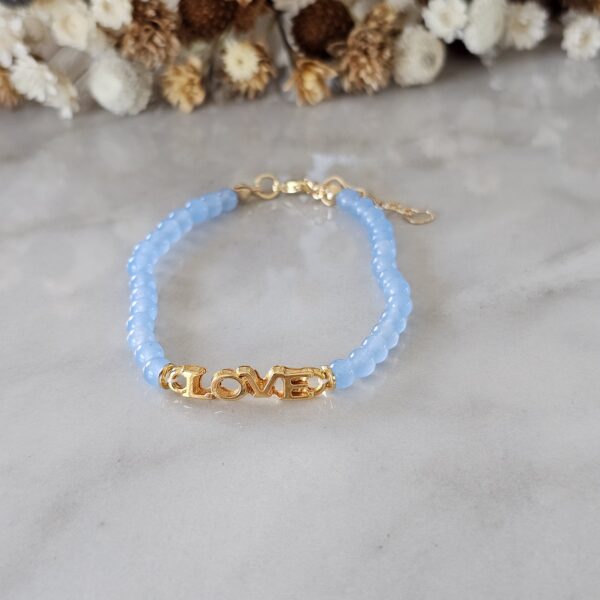 PULSEIRA BOLINHAS AZUIS LOVE