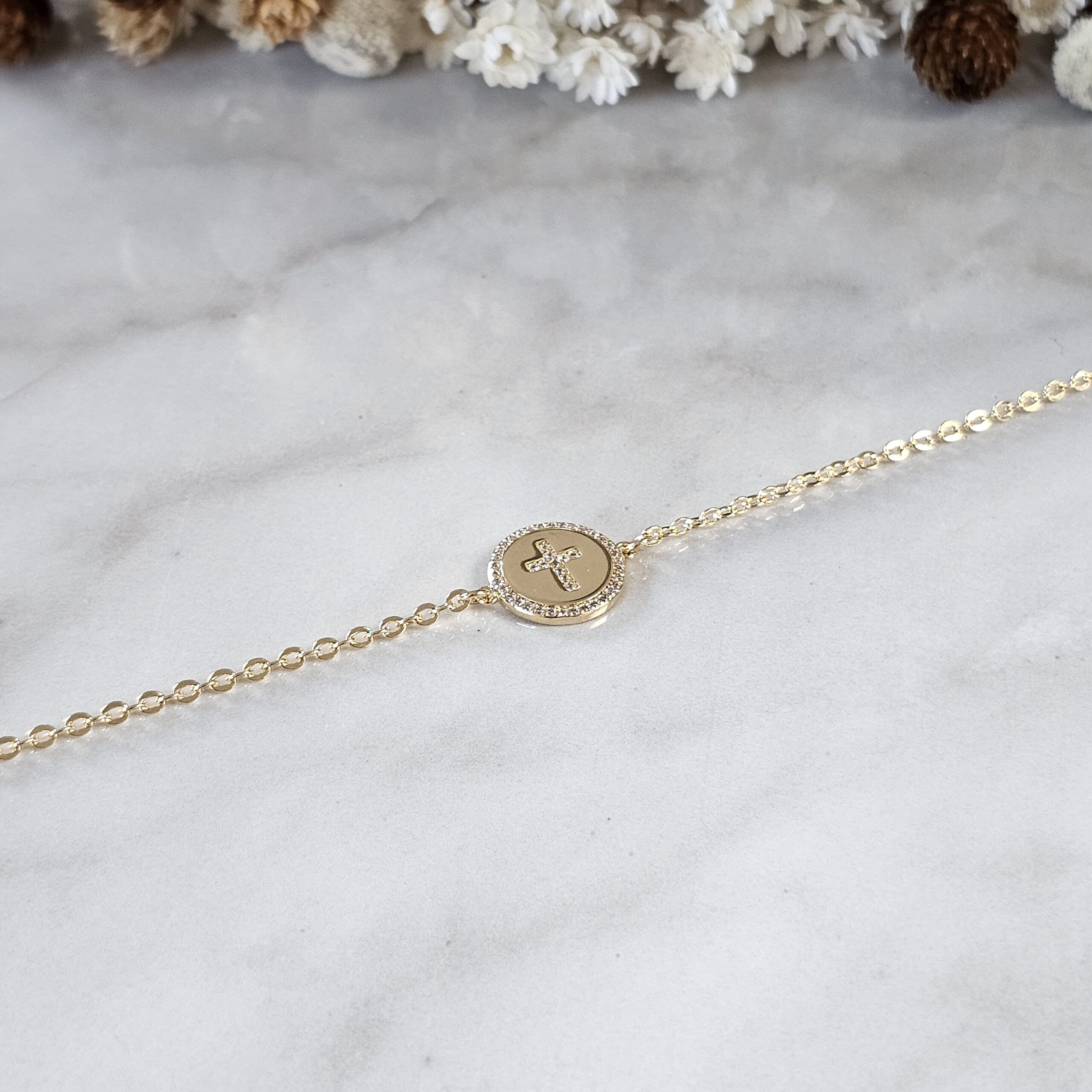 PULSEIRA CRUZ - REDONDO COM MICRO ZIRCÔNIAS
