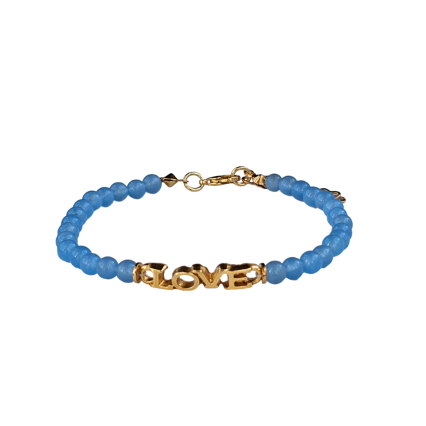 PULSEIRA BOLINHAS AZUIS LOVE