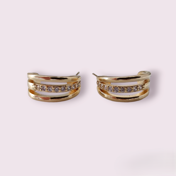 BRINCO MEIA LUA COM ZIRCÔNIAS