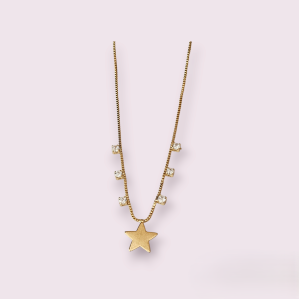 COLAR ESTRELA E ZIRCÔNIAS
